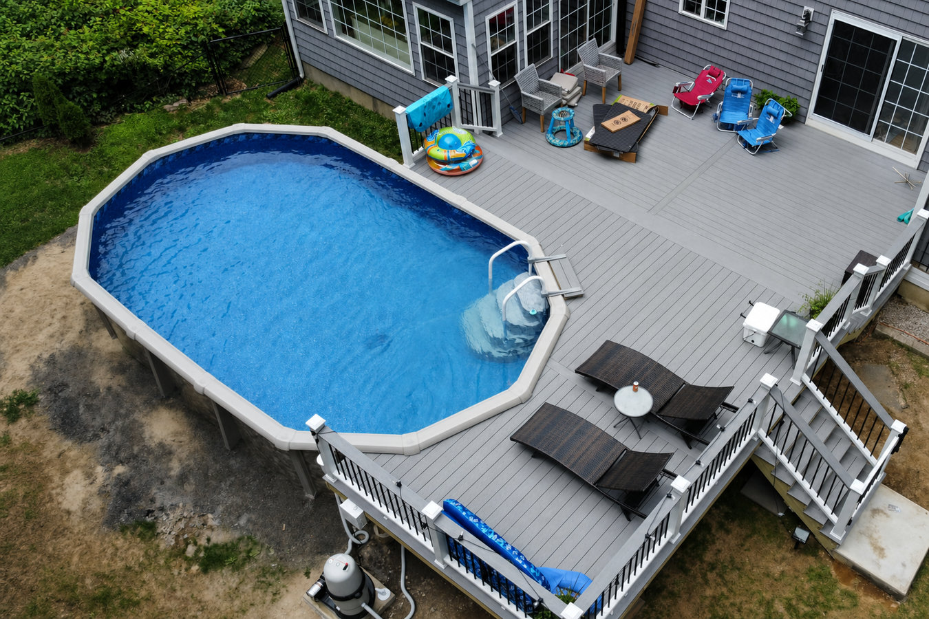 Pool deck construction